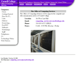 Screenshot of Computing Services
