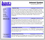 Screenshot of Lujack Intranet