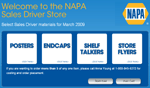 Screenshot of NAPA Sales Driver