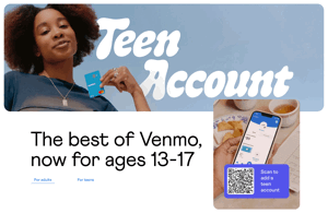 Screenshot of Venmo Teen Card
